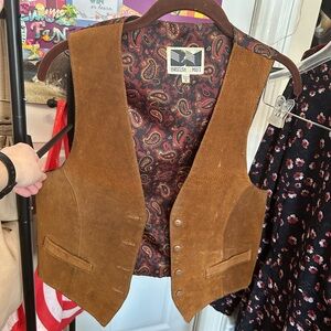 British Mist Brown Suede Womens Vest